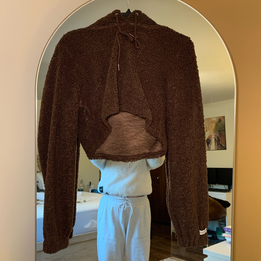 PLT - Brown Cropped Sweatshirt